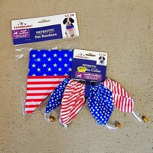 NWT Patroitic Collar and Bandana Size small/medium